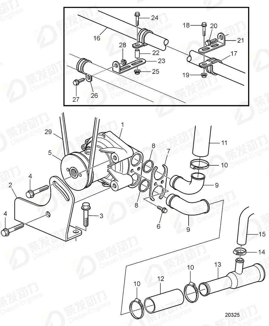 VOLVO Flange screw 966356 Drawing